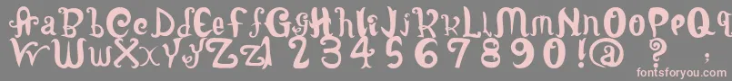 フォントLatepubertyRegular2 – 灰色の背景にピンクのフォント