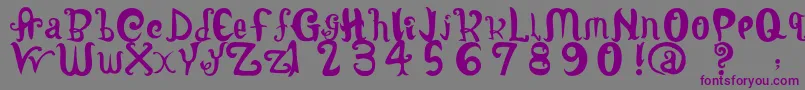LatepubertyRegular2 Font – Purple Fonts on Gray Background