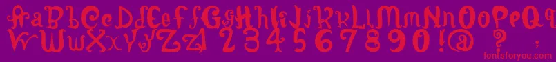 fuente LatepubertyRegular2 – Fuentes Rojas Sobre Fondo Morado