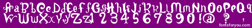 LatepubertyRegular2 Font – White Fonts on Purple Background