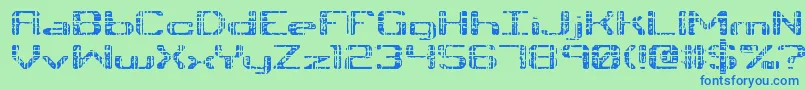 フォントTonik – 青い文字は緑の背景です。