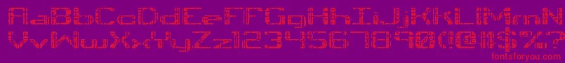 フォントTonik – 紫の背景に赤い文字