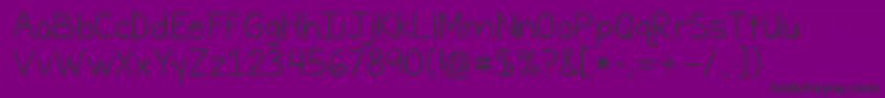 Kgfirsttimeinforever Font – Black Fonts on Purple Background