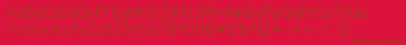 Kgfirsttimeinforever Font – Brown Fonts on Red Background