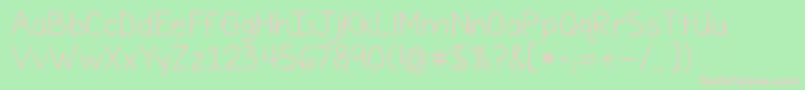 Kgfirsttimeinforever Font – Pink Fonts on Green Background