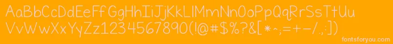 Kgfirsttimeinforever Font – Pink Fonts on Orange Background