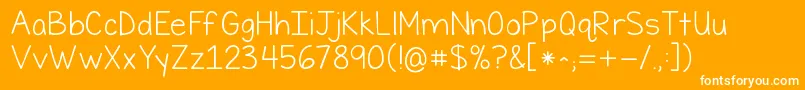 Kgfirsttimeinforever Font – White Fonts on Orange Background