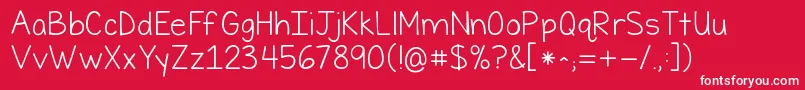 Kgfirsttimeinforever Font – White Fonts on Red Background