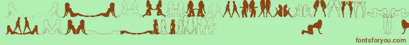 BabeAlicious Font – Brown Fonts on Green Background