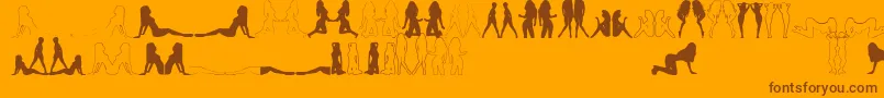 BabeAlicious Font – Brown Fonts on Orange Background