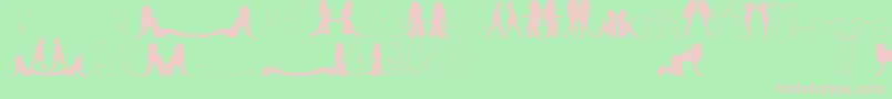 BabeAlicious-fontti – vaaleanpunaiset fontit vihreällä taustalla