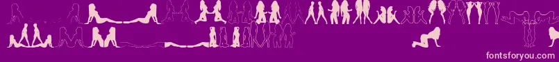 フォントBabeAlicious – 紫の背景にピンクのフォント
