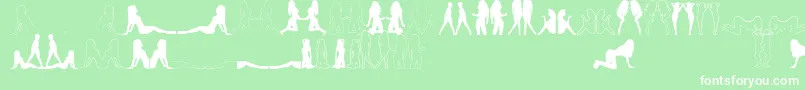 フォントBabeAlicious – 緑の背景に白い文字