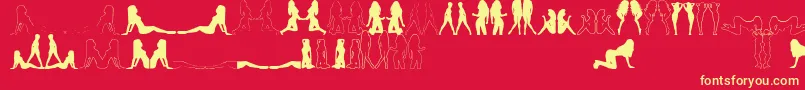 BabeAlicious Font – Yellow Fonts on Red Background