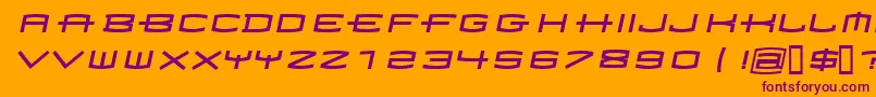 Homoarak Font – Purple Fonts on Orange Background