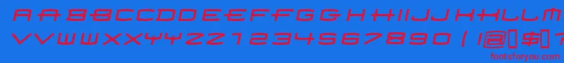 Homoarak-fontti – punaiset fontit sinisellä taustalla
