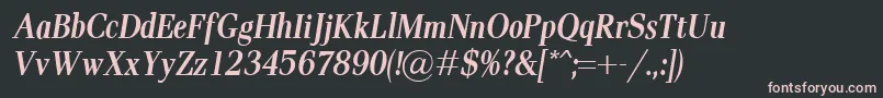 PaxCondBolditalic Font – Pink Fonts on Black Background