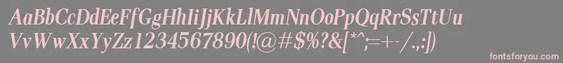 PaxCondBolditalic Font – Pink Fonts on Gray Background