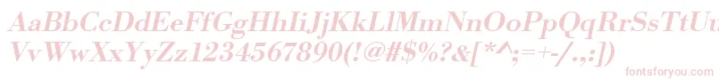 UrwbodonitmedwidOblique Font – Pink Fonts on White Background