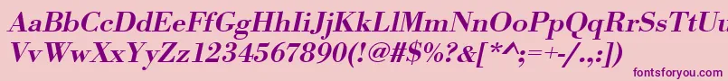UrwbodonitmedwidOblique-Schriftart – Violette Schriften auf rosa Hintergrund