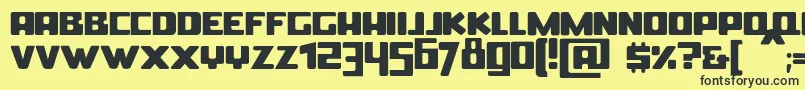 BoldinBold Font – Black Fonts on Yellow Background