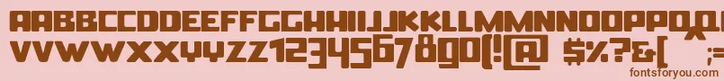 BoldinBold Font – Brown Fonts on Pink Background