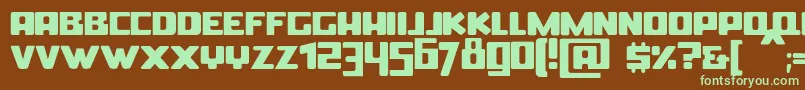 BoldinBold Font – Green Fonts on Brown Background