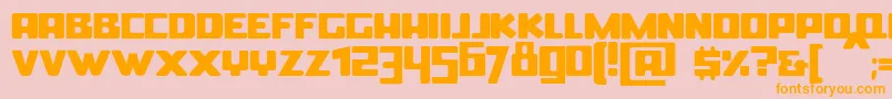 BoldinBold-Schriftart – Orangefarbene Schriften auf rosa Hintergrund