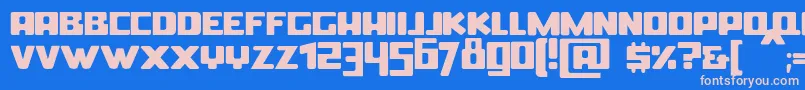 BoldinBold Font – Pink Fonts on Blue Background