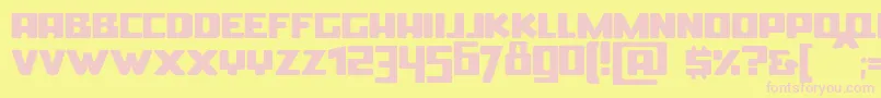 BoldinBold Font – Pink Fonts on Yellow Background