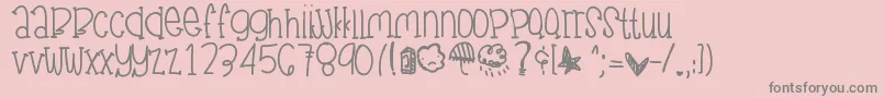 フォントJunegloom – ピンクの背景に灰色の文字
