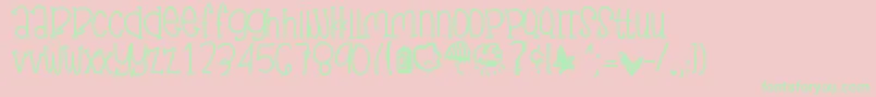 Junegloom Font – Green Fonts on Pink Background