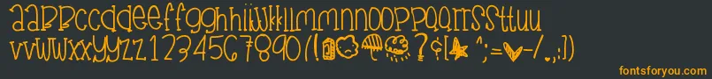 Junegloom Font – Orange Fonts on Black Background