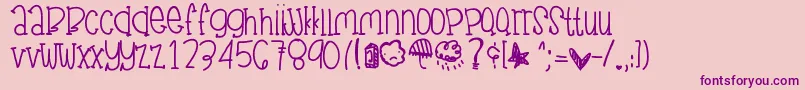 Junegloom Font – Purple Fonts on Pink Background