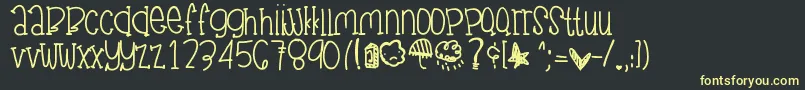 Junegloom Font – Yellow Fonts on Black Background