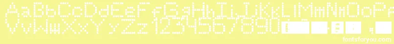 フォントSimpleS – 黄色い背景に白い文字