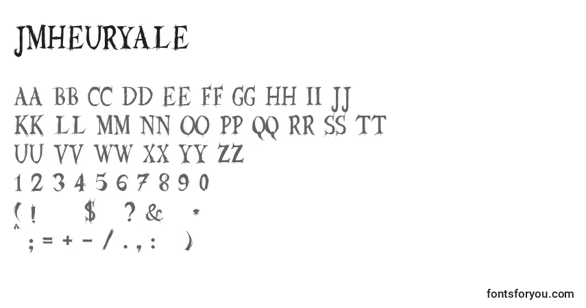 Czcionka JmhEuryale (88747) – alfabet, cyfry, specjalne znaki