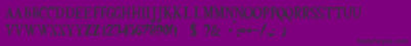 Шрифт JmhEuryale – чёрные шрифты на фиолетовом фоне
