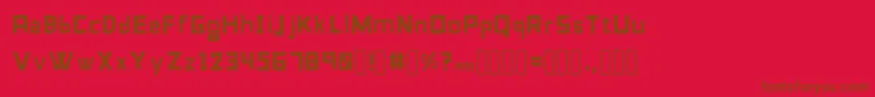 Шрифт TheslavicfontRegular – коричневые шрифты на красном фоне