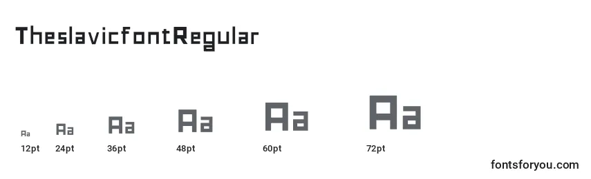 Размеры шрифта TheslavicfontRegular (88748)