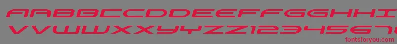 Czcionka Antietamexpandital – czerwone czcionki na szarym tle