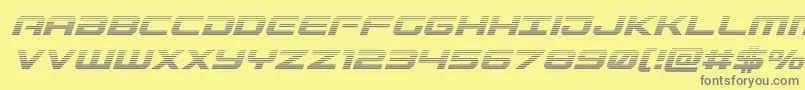 Gunshipgradital Font – Gray Fonts on Yellow Background