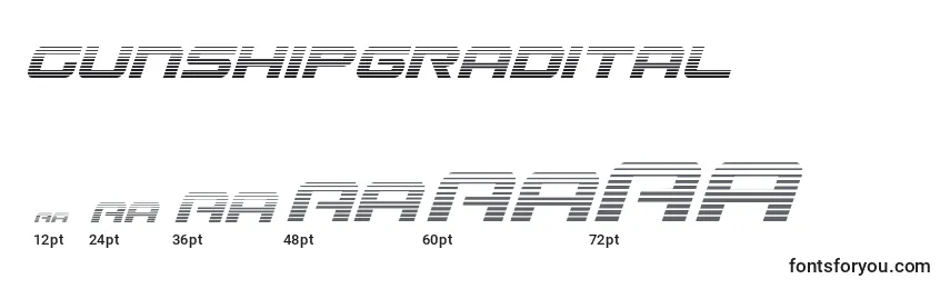 Gunshipgradital Font Sizes