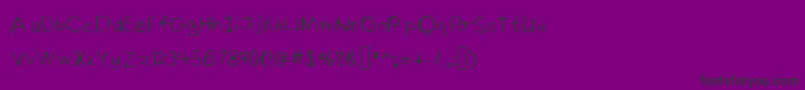 フォントNinjyshandwritingRegular – 紫の背景に黒い文字