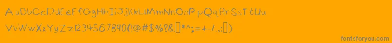 fuente NinjyshandwritingRegular – Fuentes Grises Sobre Fondo Naranja