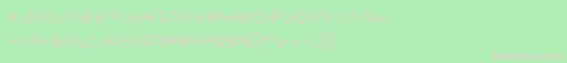 NinjyshandwritingRegular Font – Pink Fonts on Green Background