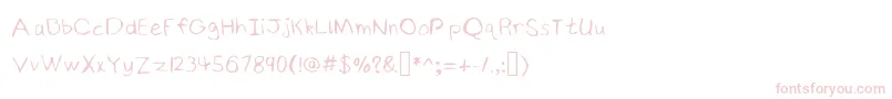 Fonte NinjyshandwritingRegular – fontes cor-de-rosa