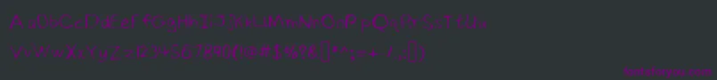 NinjyshandwritingRegular Font – Purple Fonts on Black Background