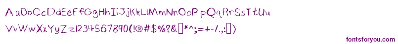 フォントNinjyshandwritingRegular – 紫色のフォント