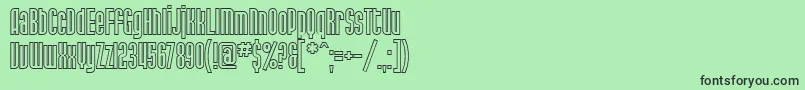 Шрифт SfPortMckenzieOutline – чёрные шрифты на зелёном фоне